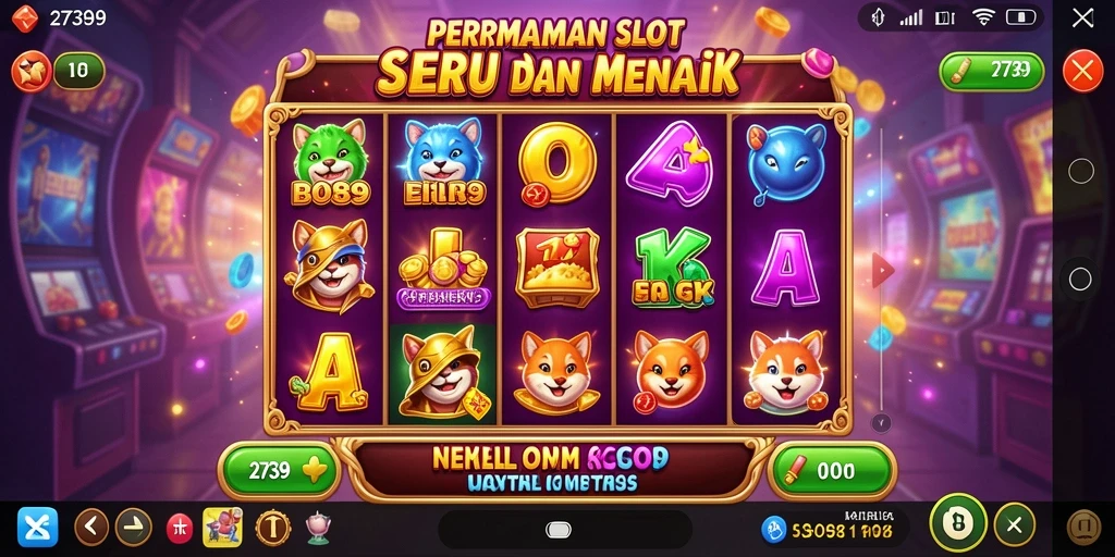 Tampilan menarik dari gameplay Slot 2739 yang mendebarkan.
