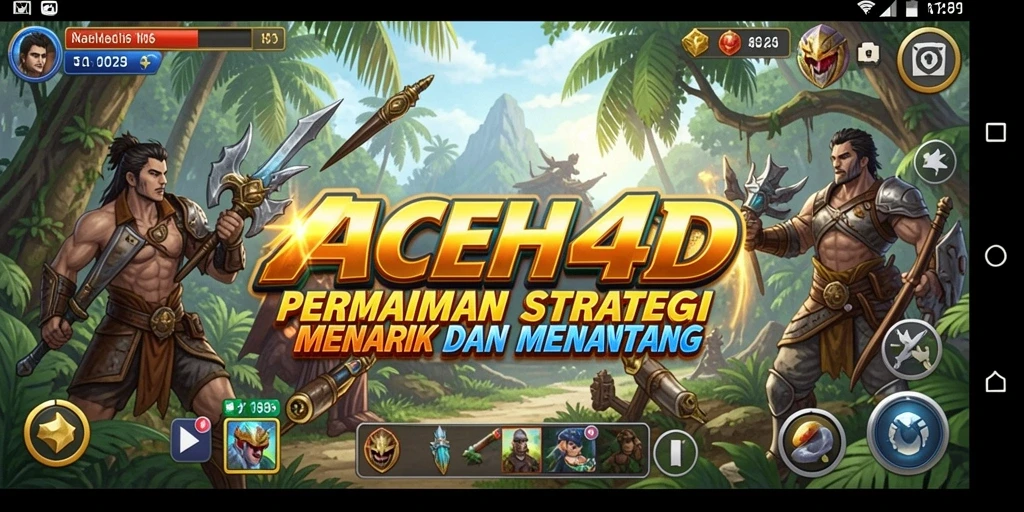 Tampilan gameplay ACEH4D yang menampilkan pertempuran strategis.