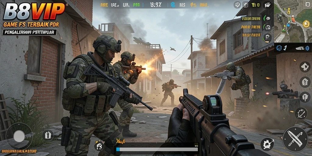 Tampilan gameplay B8VIP dengan grafik tajam dan aksi mendebarkan.
