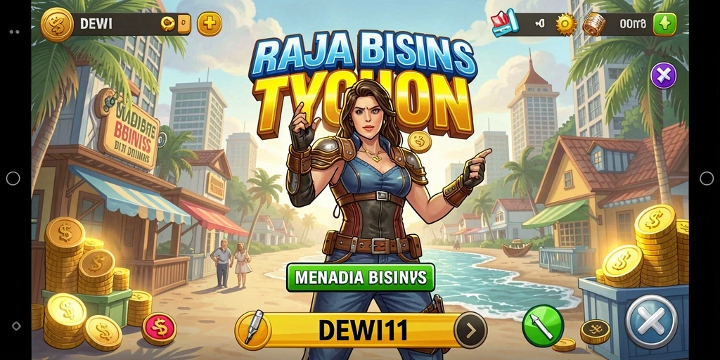 Screenshot DEWI11 menampilkan gameplay seru dan pengelolaan bisnis yang dinamis.