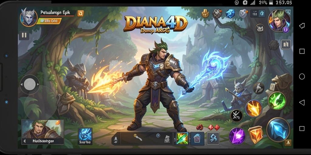 Tampilan gameplay DIANA4D yang memukau dengan aksi ARPG yang mendebarkan.