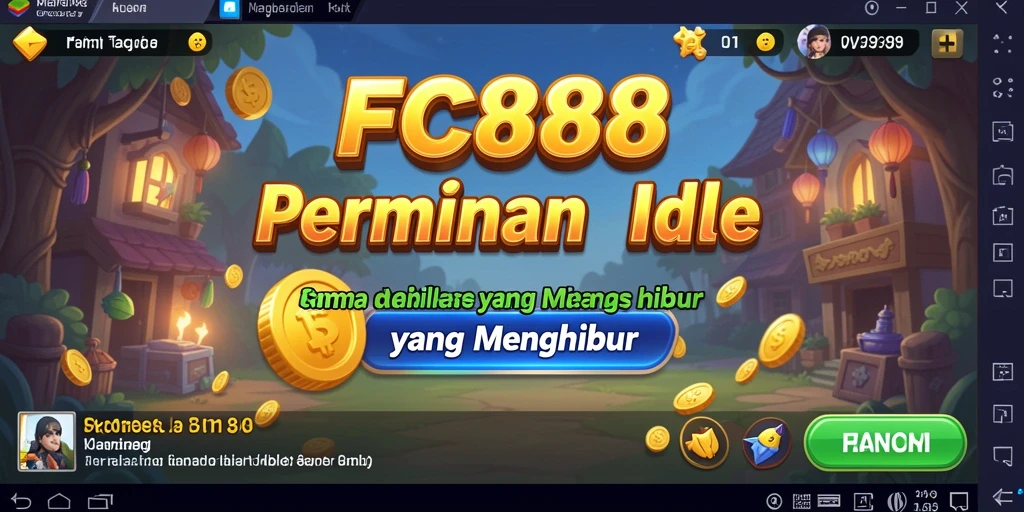 Tampilan gameplay menarik dari FC888 yang menggambarkan kemajuan dalam permainan Idle.