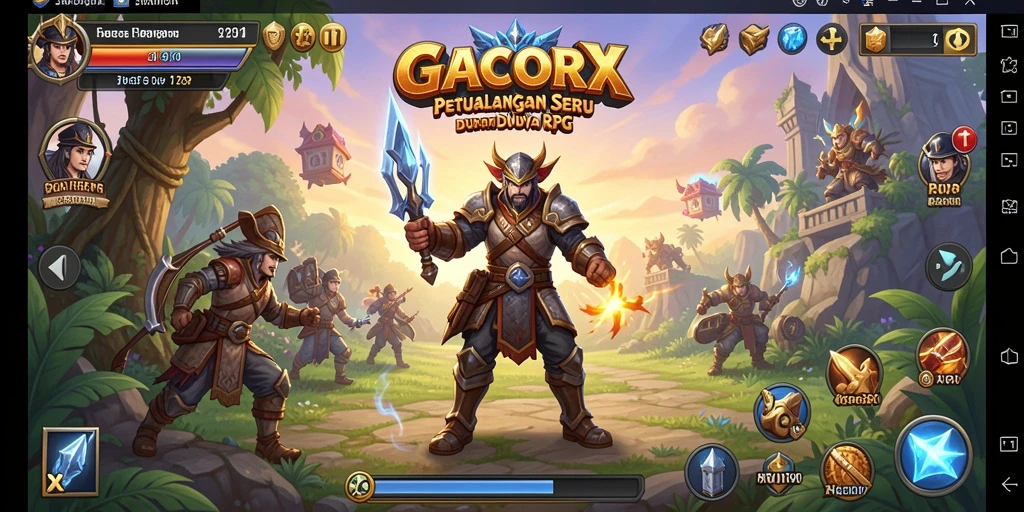 Tampilan screenshot GACORX yang menunjukkan aksi pertempuran RPG yang mendebarkan.