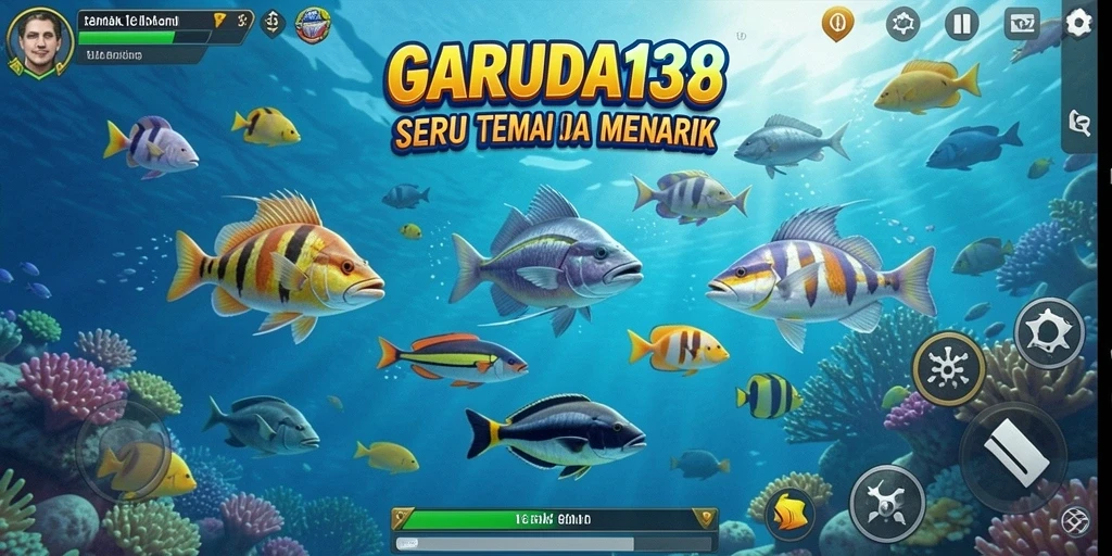 Screenshot aksi menembak ikan dalam GARUDA138 yang seru.