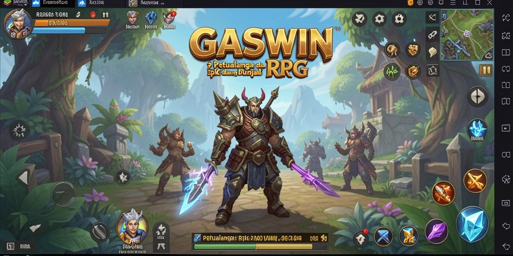 Gameplay GASWIN menampilkan pertempuran seru dan eksplorasi yang mendalam.