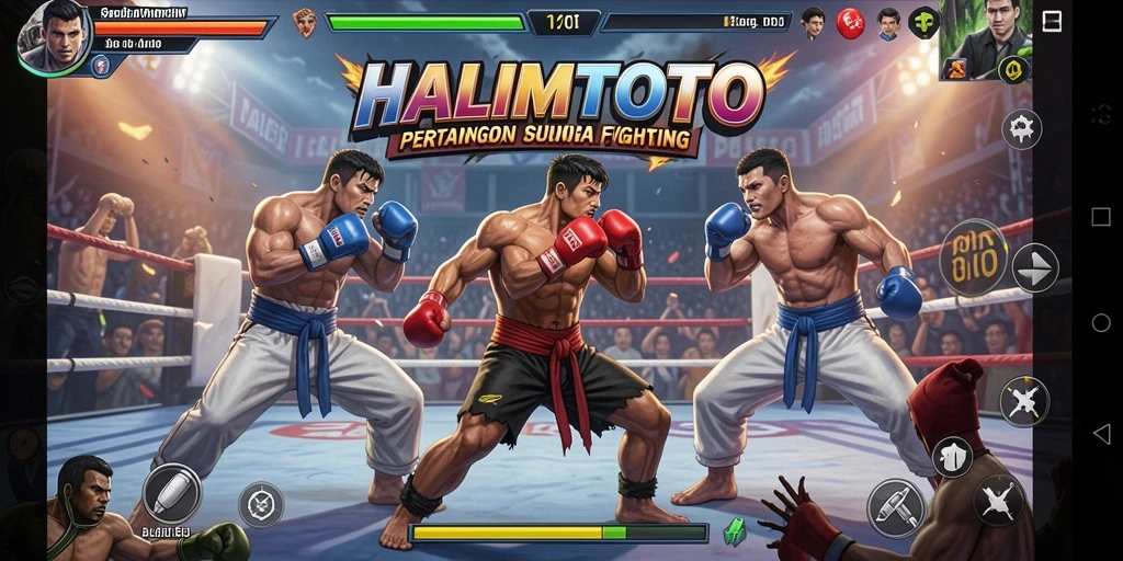 Tampilan gameplay seru dan mendebarkan di HALIMTOTO.