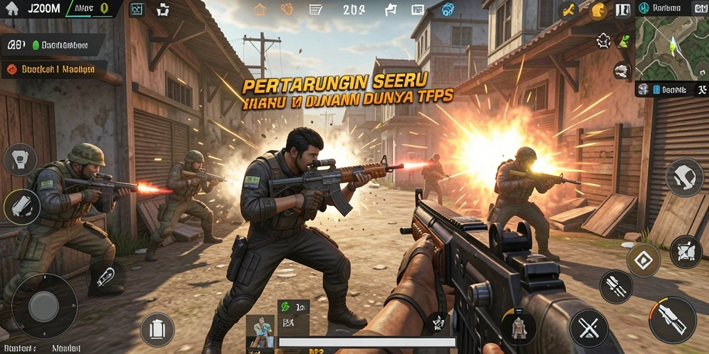 Screenshot J200M menampilkan gameplay mendebarkan dengan aksi seru.