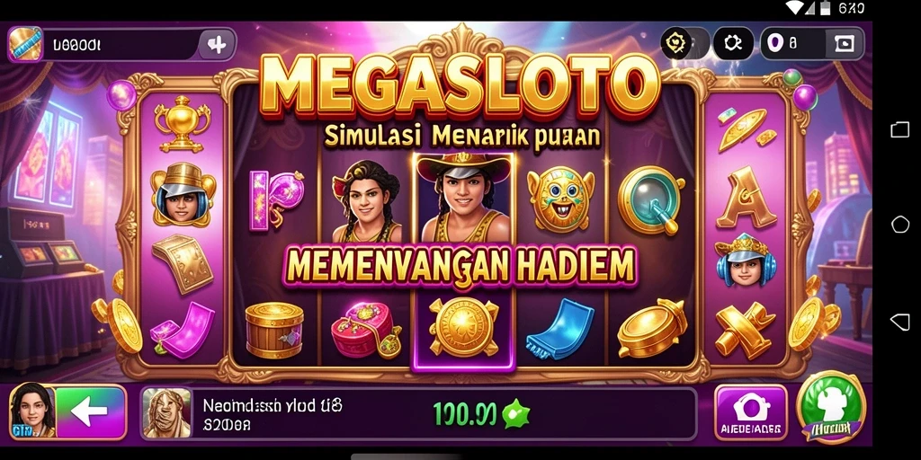 Tampilan menarik dari gameplay MEGASLOTO yang seru.