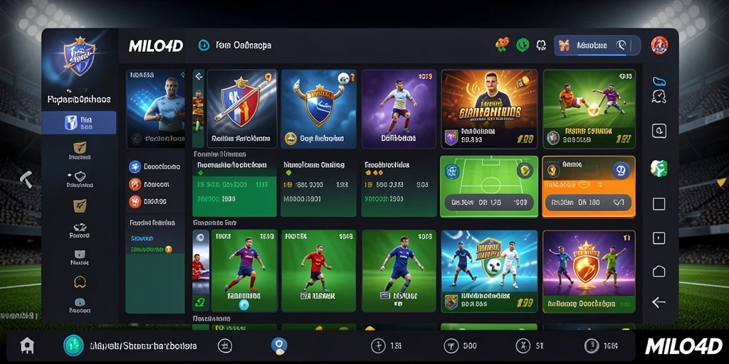 Tampilan screenshot gameplay taruhan olahraga di MILO4D.