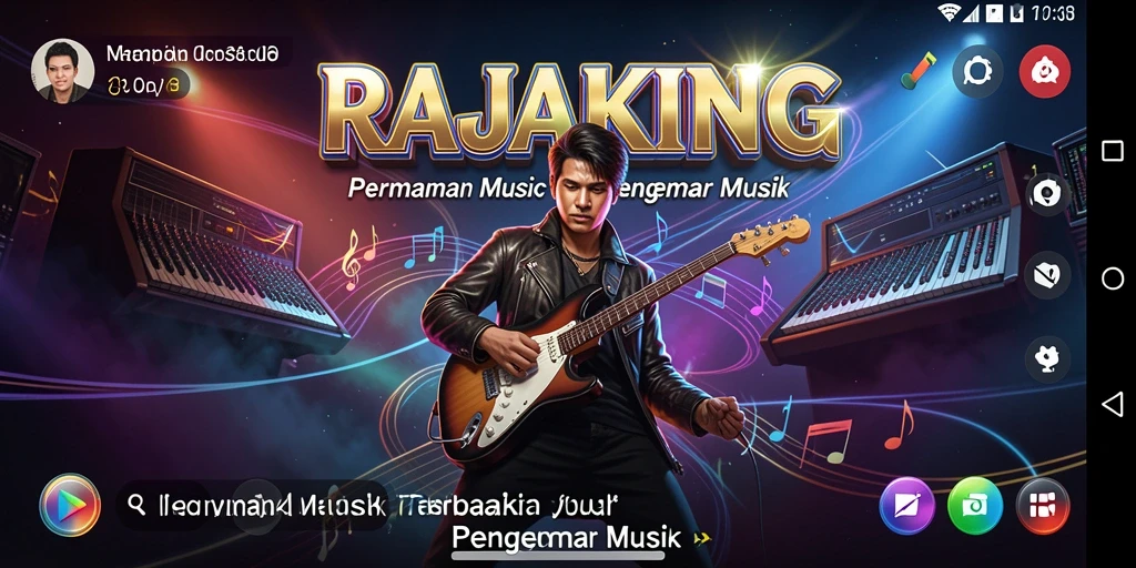 Tampilan gameplay RAJAKING yang interaktif dan penuh warna.