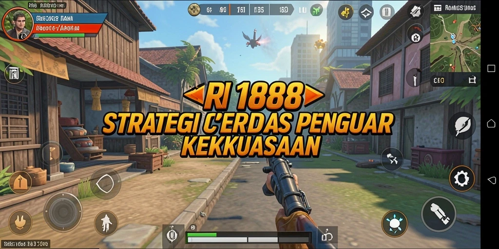 Tampilan screenshot gameplay RI188 yang menunjukkan pertempuran strategis.