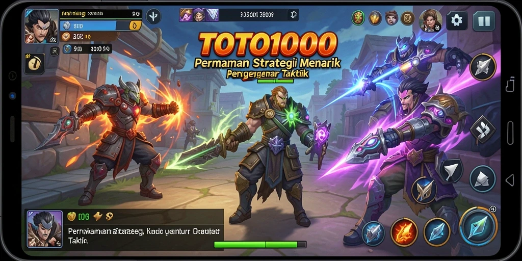 Tampilan gameplay TOTO1000 yang dinamis dan menarik.