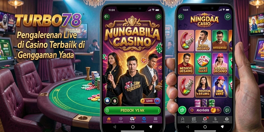 Tampilan utama gameplay Live Casino yang mendebarkan di TURBO78.
