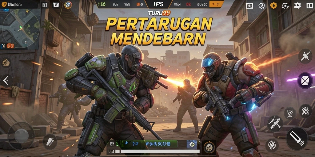 Gameplay menegangkan di TURU99 dengan tembak menembak yang intens.