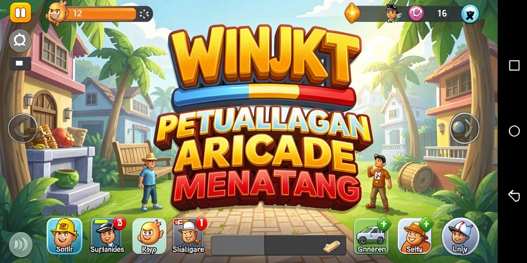 Tangkapan layar gameplay seru WINJKT yang menampilkan level tantangan.