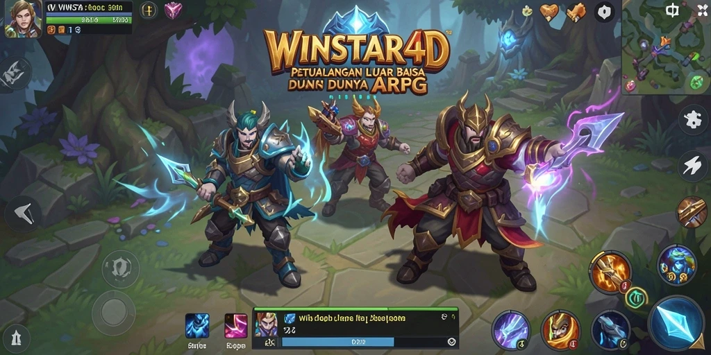 Tangkapan layar gameplay WINSTAR4D yang menampilkan pertempuran seru dan grafik yang menawan.