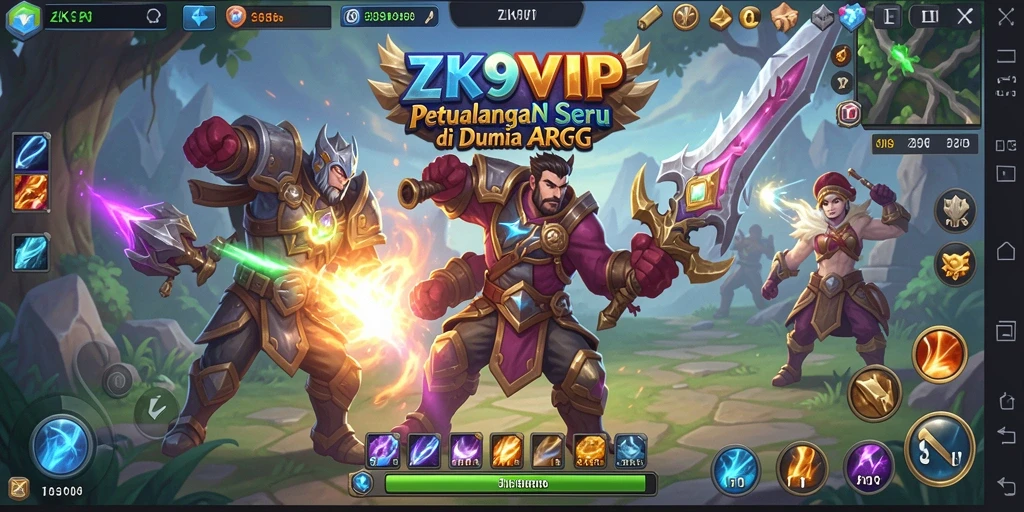 Ekspresi seru gameplay ARPG di ZK9VIP dengan pertarungan mendebarkan.